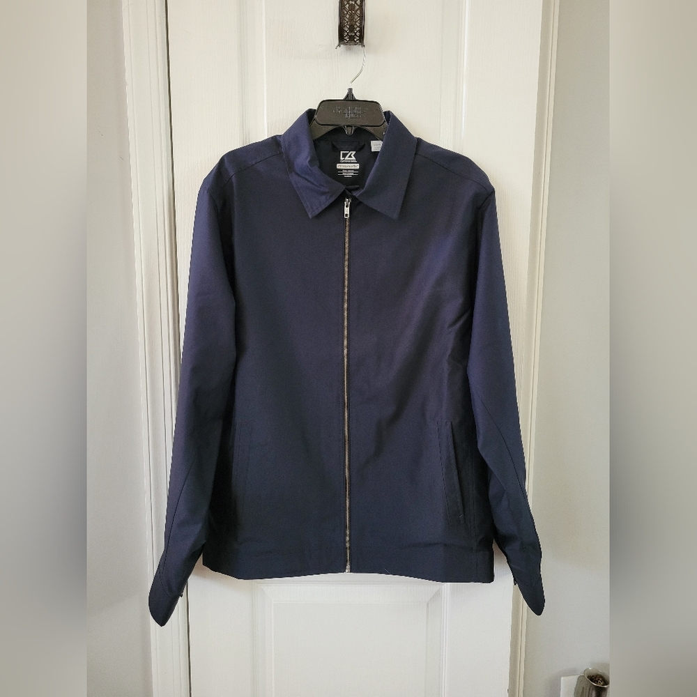Cutter & Buck CB WeatherTec Mason Full Zip Jacket Navy Blue Men's LT Large Tall
